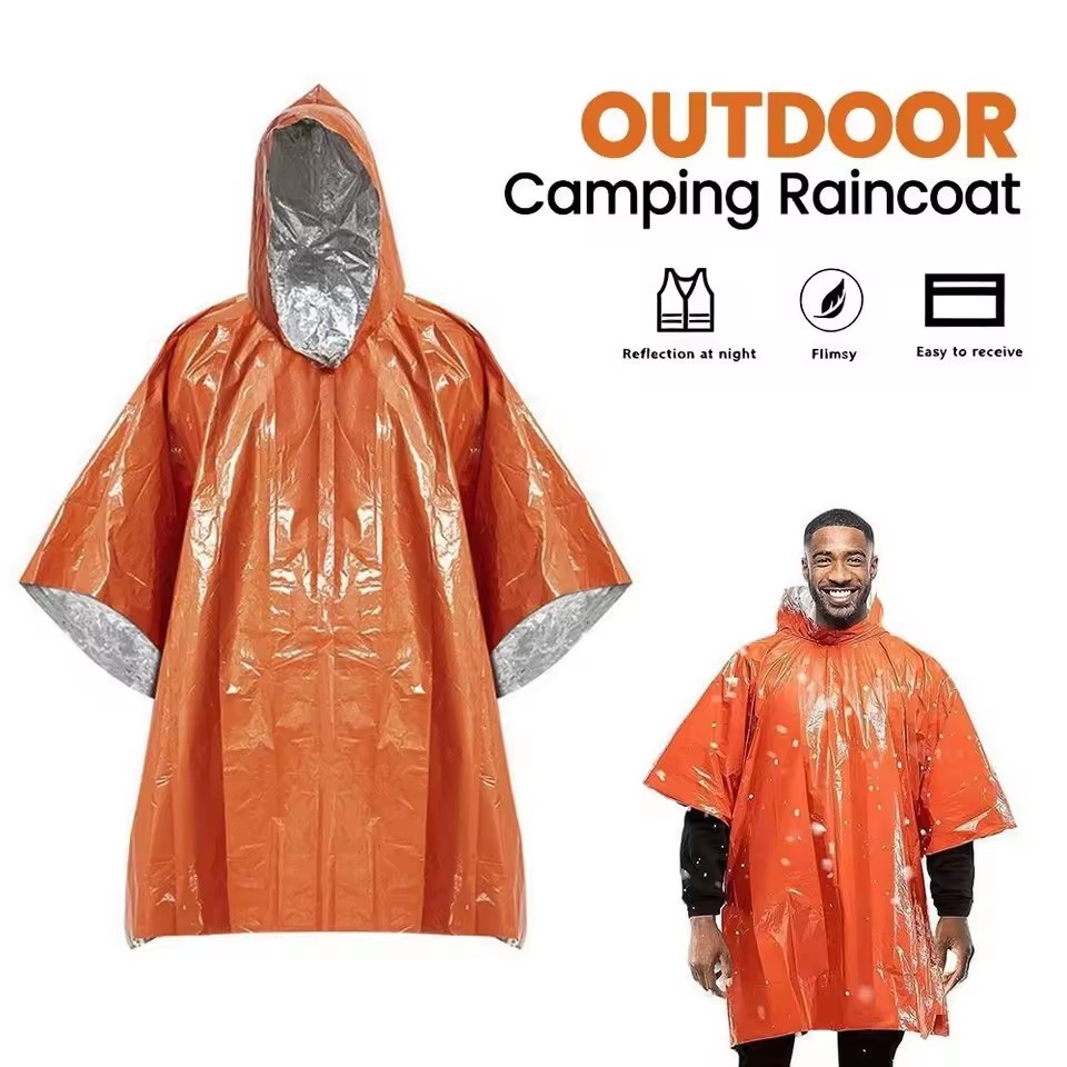 1 шт./2 шт. Аварийный дождевик – обзор и цена Camping Rain Poncho